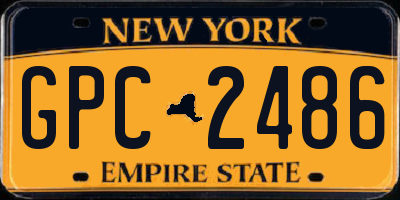 NY license plate GPC2486