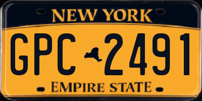 NY license plate GPC2491
