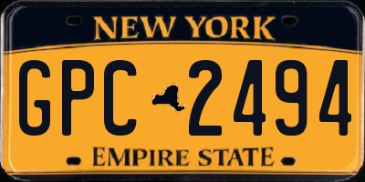NY license plate GPC2494