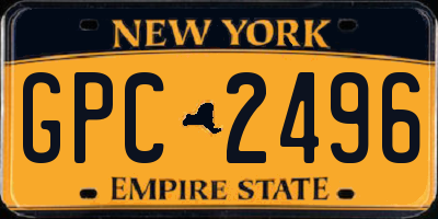 NY license plate GPC2496