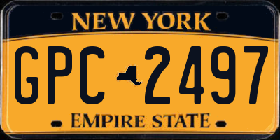 NY license plate GPC2497