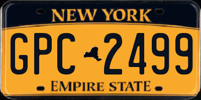 NY license plate GPC2499