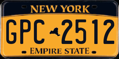 NY license plate GPC2512