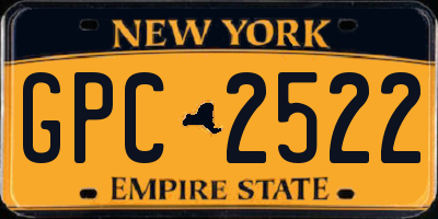 NY license plate GPC2522