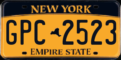 NY license plate GPC2523