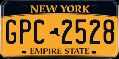 NY license plate GPC2528