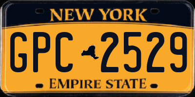 NY license plate GPC2529