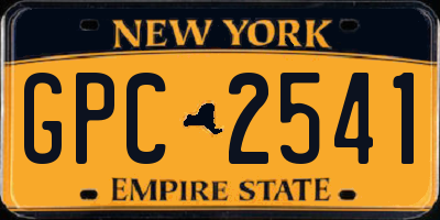 NY license plate GPC2541
