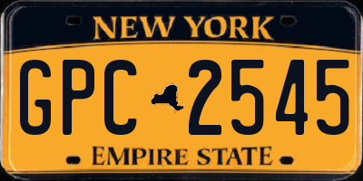 NY license plate GPC2545