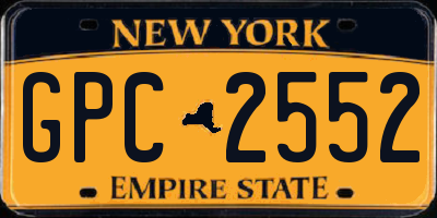 NY license plate GPC2552