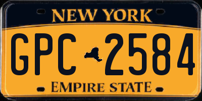 NY license plate GPC2584