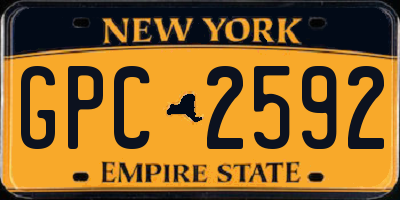 NY license plate GPC2592