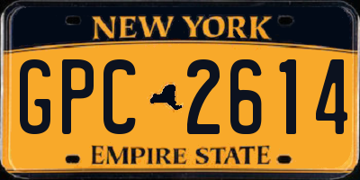NY license plate GPC2614