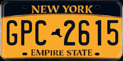 NY license plate GPC2615