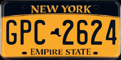 NY license plate GPC2624