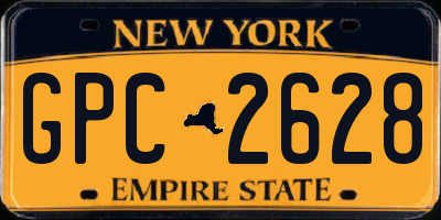 NY license plate GPC2628