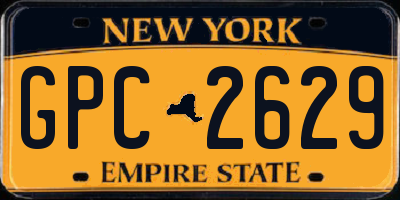 NY license plate GPC2629