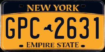 NY license plate GPC2631