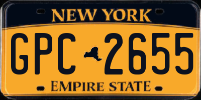 NY license plate GPC2655