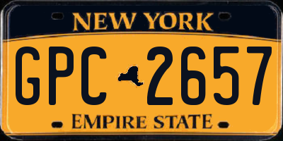 NY license plate GPC2657