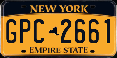 NY license plate GPC2661