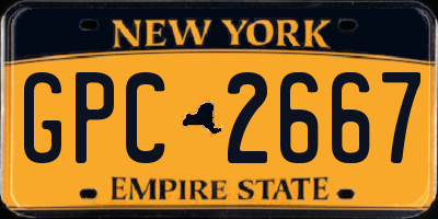 NY license plate GPC2667