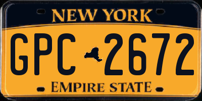 NY license plate GPC2672