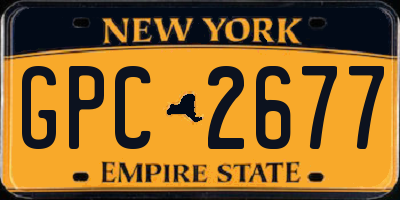 NY license plate GPC2677