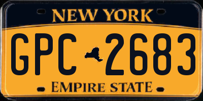 NY license plate GPC2683