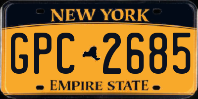 NY license plate GPC2685
