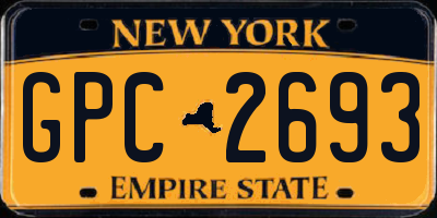 NY license plate GPC2693