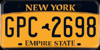 NY license plate GPC2698