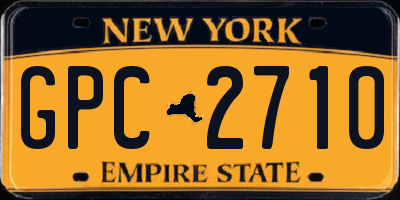 NY license plate GPC2710