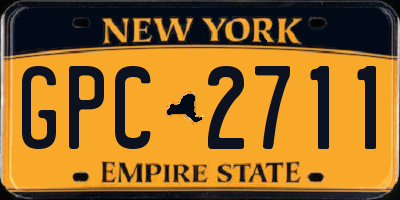NY license plate GPC2711