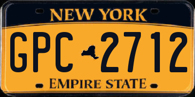NY license plate GPC2712