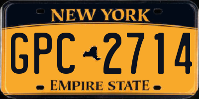 NY license plate GPC2714