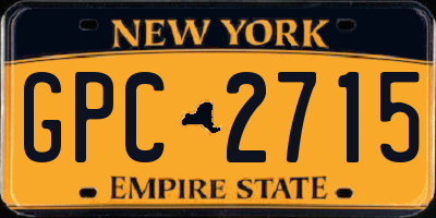 NY license plate GPC2715