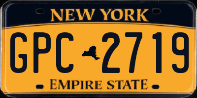 NY license plate GPC2719