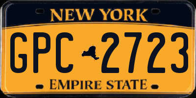 NY license plate GPC2723