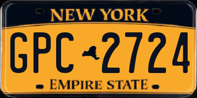 NY license plate GPC2724