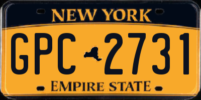 NY license plate GPC2731