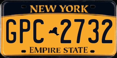 NY license plate GPC2732