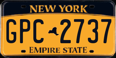 NY license plate GPC2737