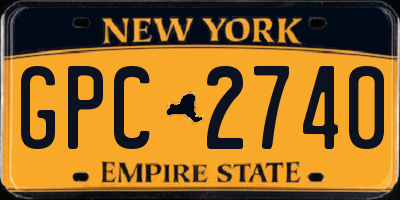 NY license plate GPC2740