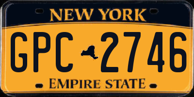 NY license plate GPC2746