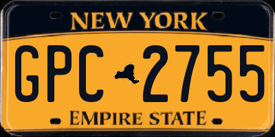 NY license plate GPC2755
