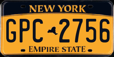 NY license plate GPC2756