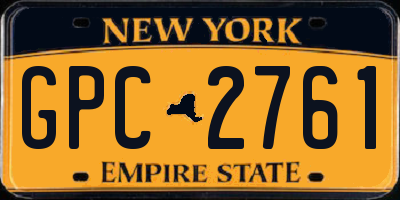 NY license plate GPC2761