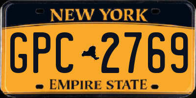 NY license plate GPC2769