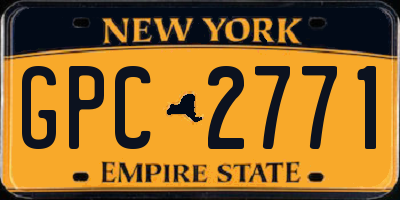 NY license plate GPC2771